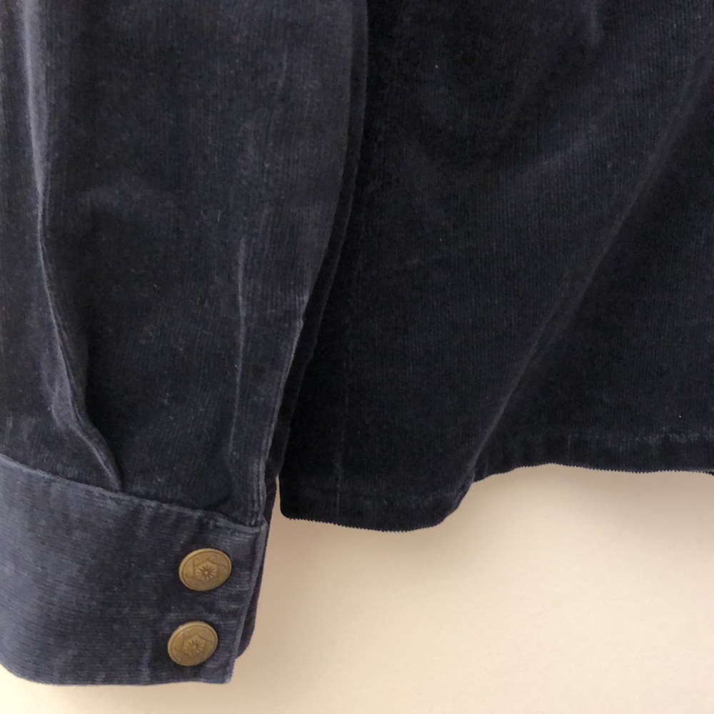 🌺 > Northern Traditions Vintage Western Corduroy Collared Button Down Shirt 10 - Picture 5 of 6